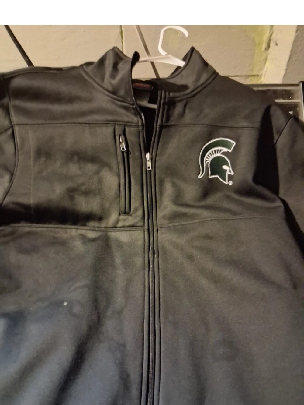 Black Michigan State  Spartan Logo Full-Zip Men's Jacket Xl